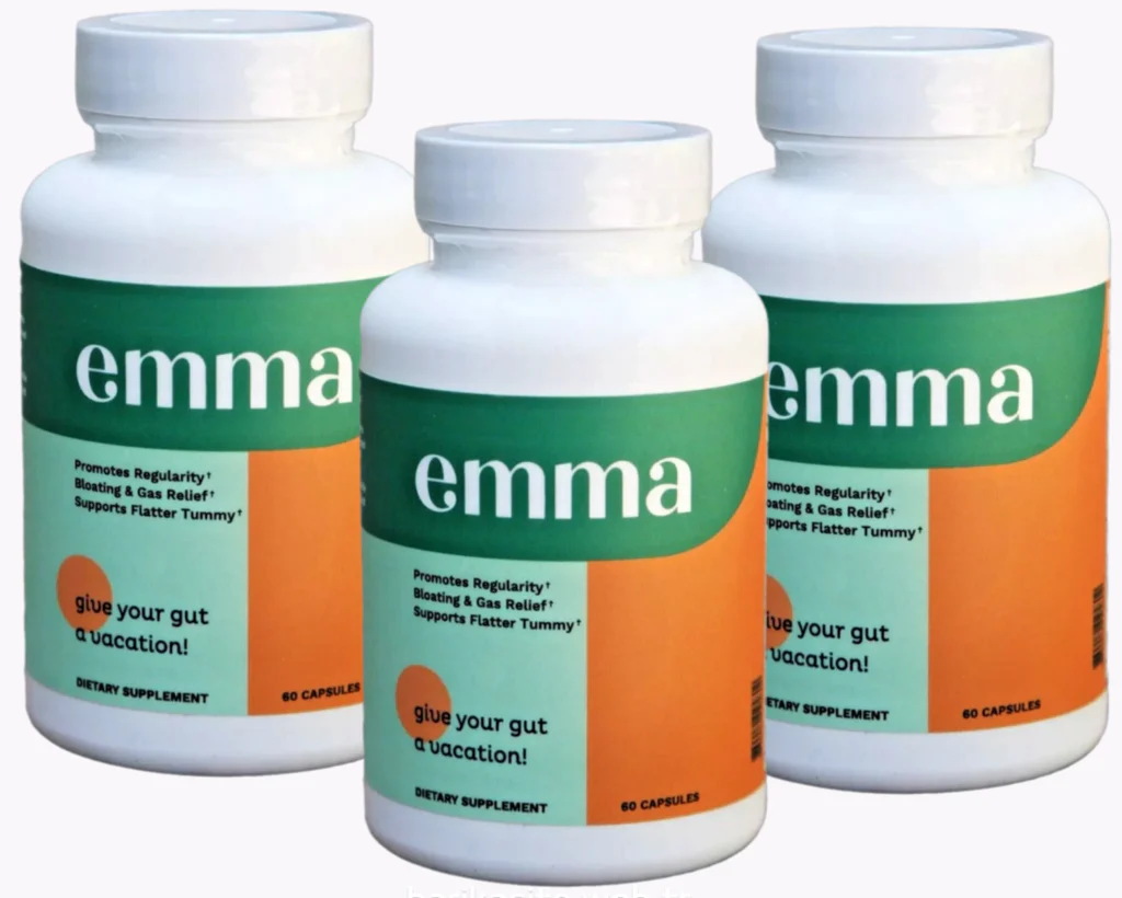 Emma Relief Supplement Pills Konsciens Keto for Gut Bloating (3 Pack-180 Capsules)