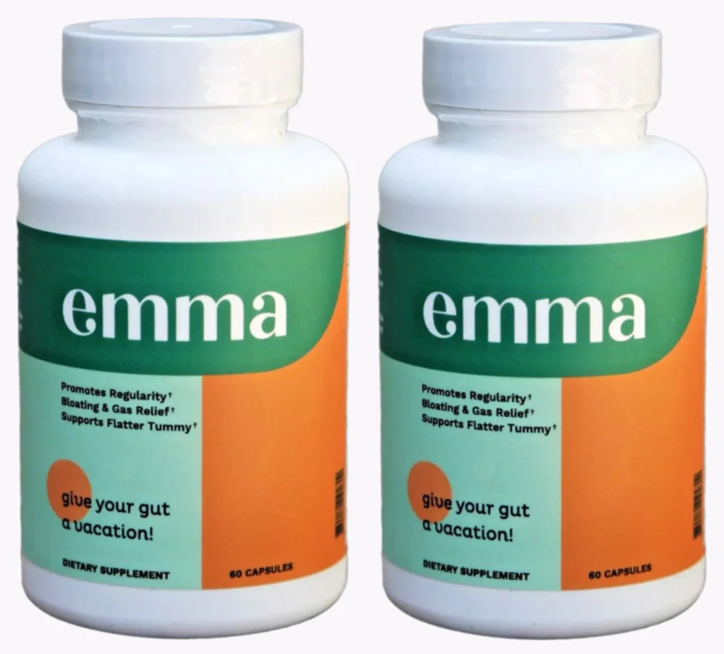 Emma Relief Supplement Pills Konsciens Keto for Gut Bloating (2 Pack-120 Capsules)